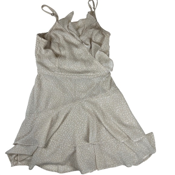 Jopaa Leopard Print Ruffle Babydoll Mini Dress Women's Size M - Picture 2 of 7